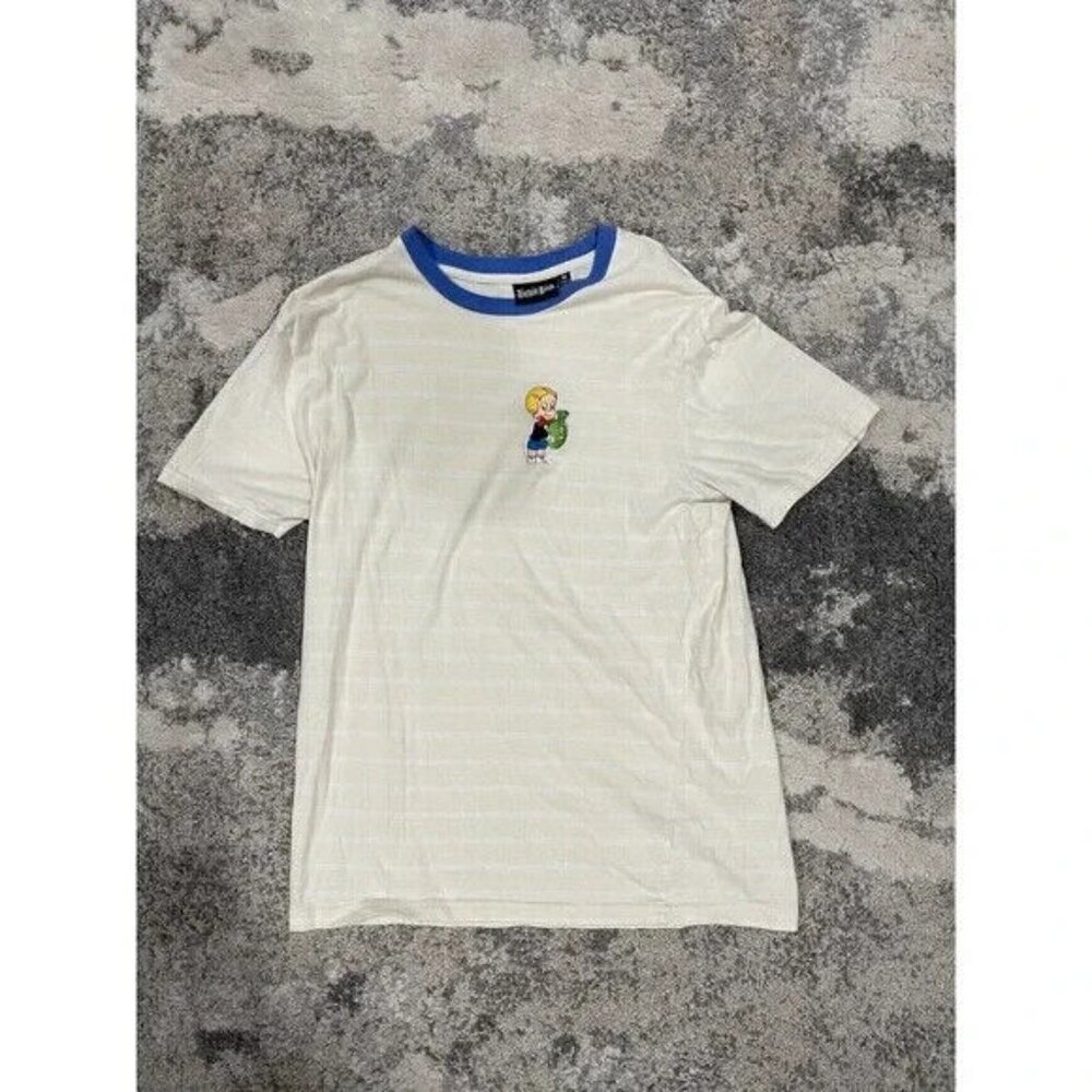 Richie Rich Official T-Shirt Mens Small Money Bag Embroidered Short Sleeve Shirt - Picture 3 of 6